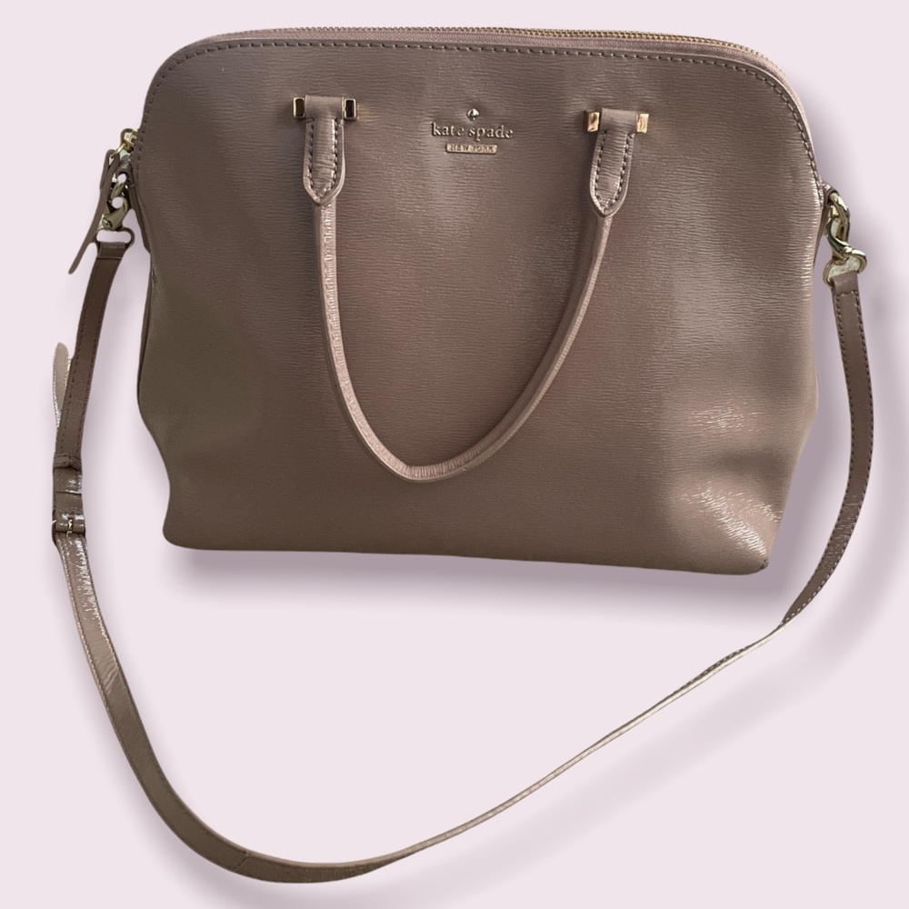 Kate Spade Margot Cedar Street Rose Patent Leather Satchel Convertible Crossbody